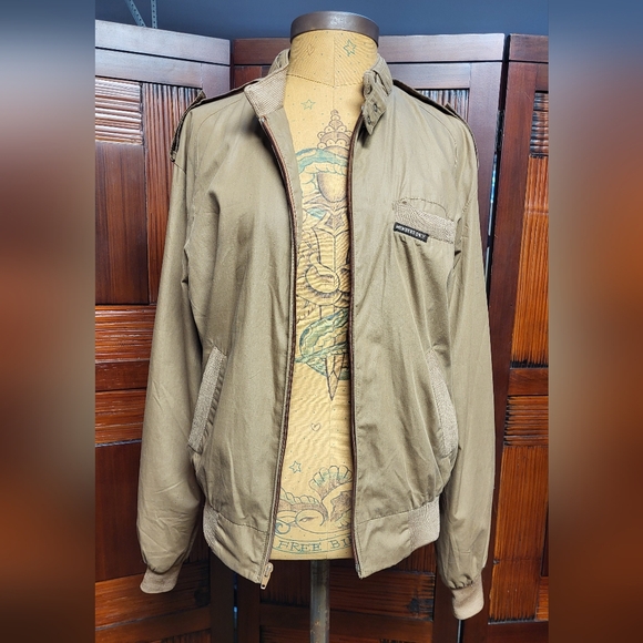 Men's Vintage Members Only Jacket Medium Brown Size 40 Made in Hong Kong - Picture 7 of 12